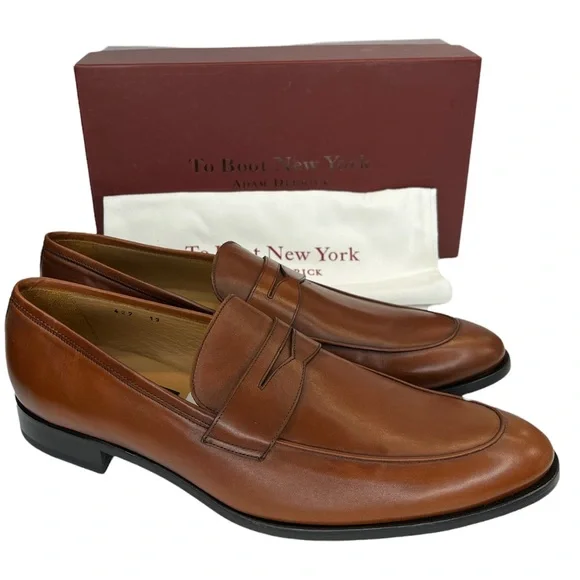 To Boot New York Adam Derrick 427 Dearborn Butter Leather Slip On Loafer Shoes - Picture 1 of 15